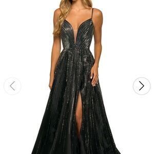 Sherri Hill 55505 Black Beaded Gown